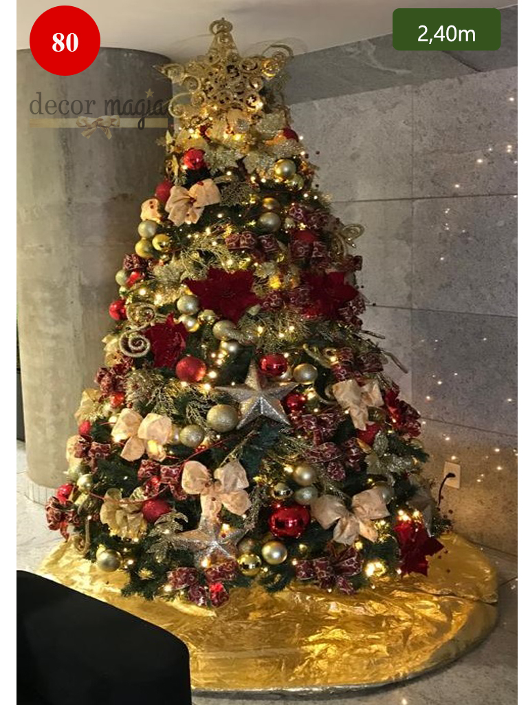 Aluguel de Árvore de Natal Decorada 2,40cm